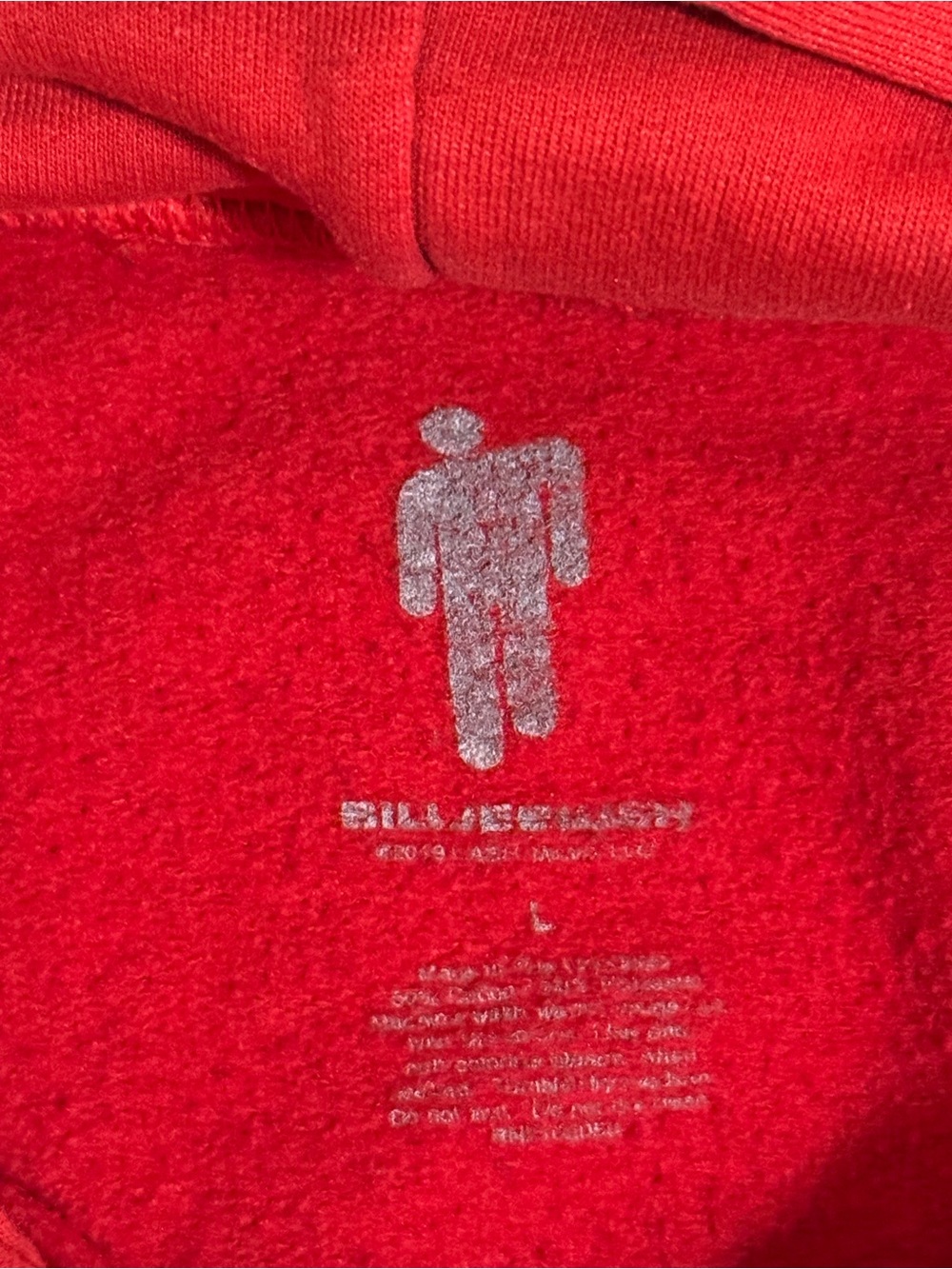 Billie Eilish Unisex Red Blohsh Hoodie - Picture 3 of 7